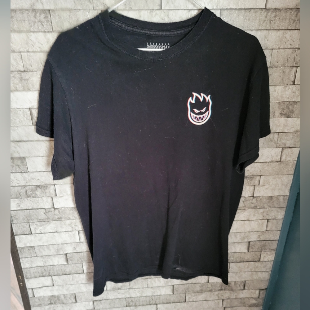 SpitFire Black graphic Tshirt Size Medium